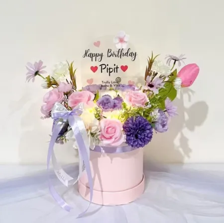 Bloom Box Akrilik Ucapan Ulang Tahun Supiori